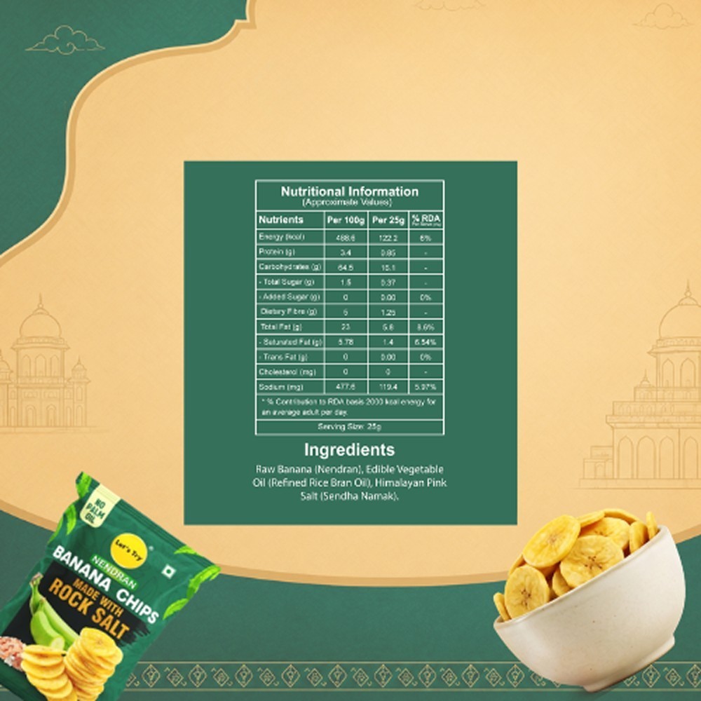Let's Try Nendran Rock Salt Banana Chips
