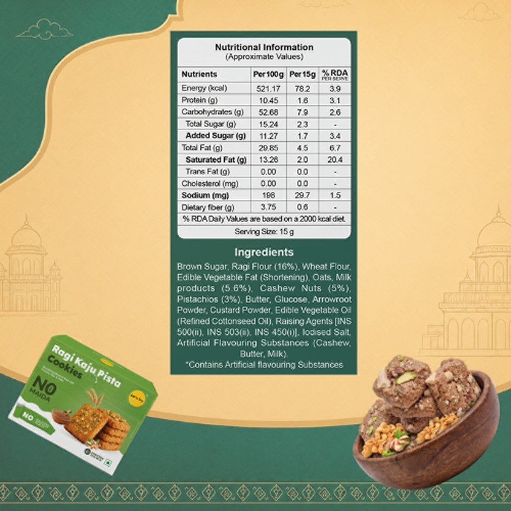 Let's Try Ragi Kaju Pista Cookies