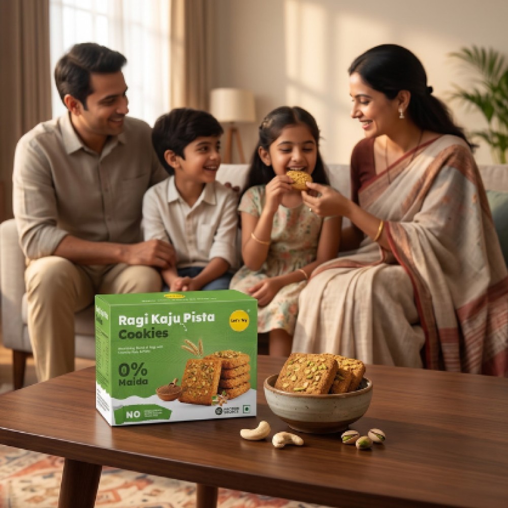 Let's Try Ragi Kaju Pista Cookies