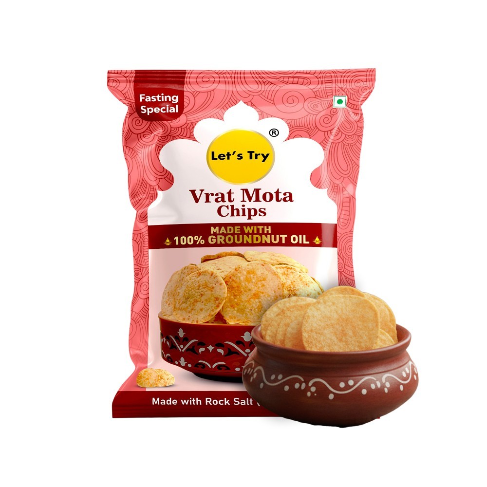 Let's Try Vrat Mota Chips / Aloo Chips