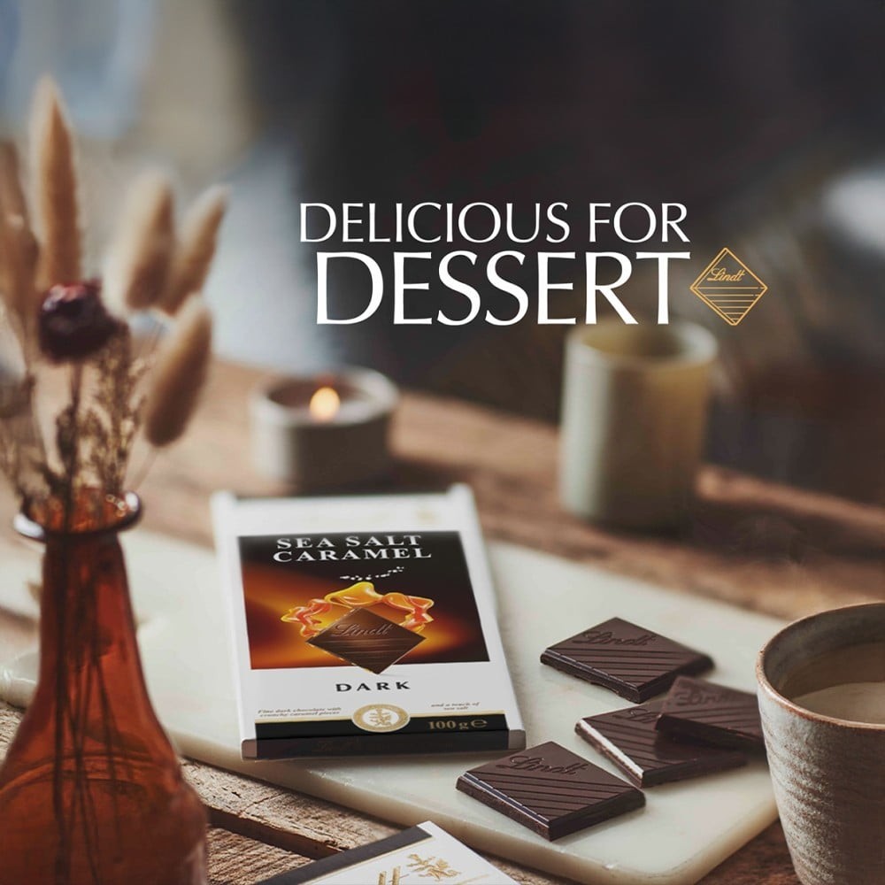 Lindt Excellence Caramel Sea Salt Dark Chocolate Bar