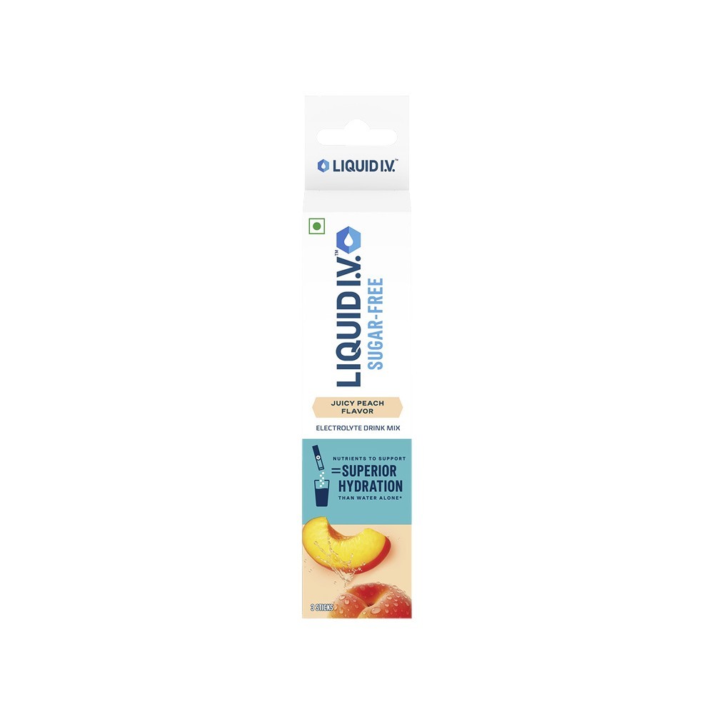 Liquid IV Sugar Free Juicy Peach Electrolyte Drink Mix