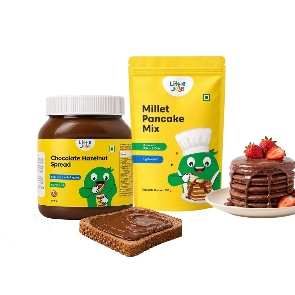 Little Joys Hazelnut Chocolate Spread +  Millet Chocolate Pancake Mix Combo
