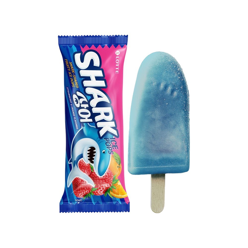 Lotte Strawberry & Orange Ice Cream Popsicle