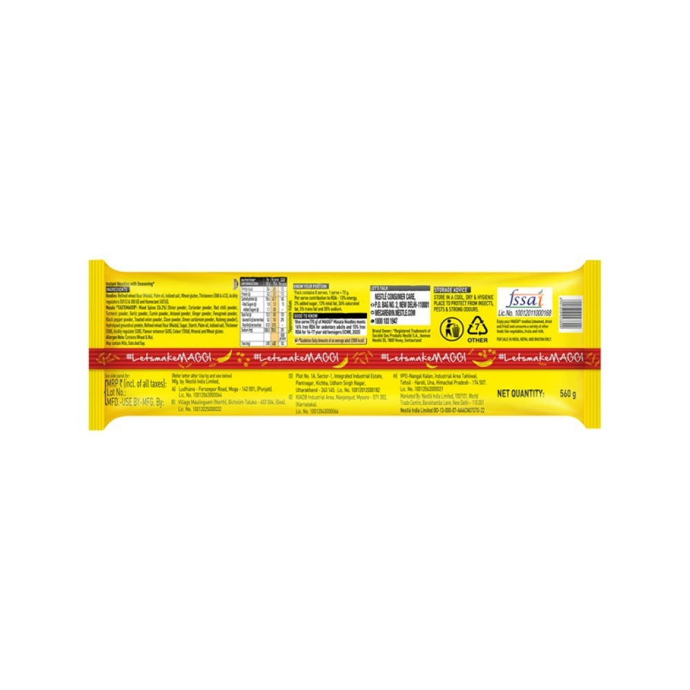Maggi Masala 2 Minutes Instant Noodles Made With Quality Spices