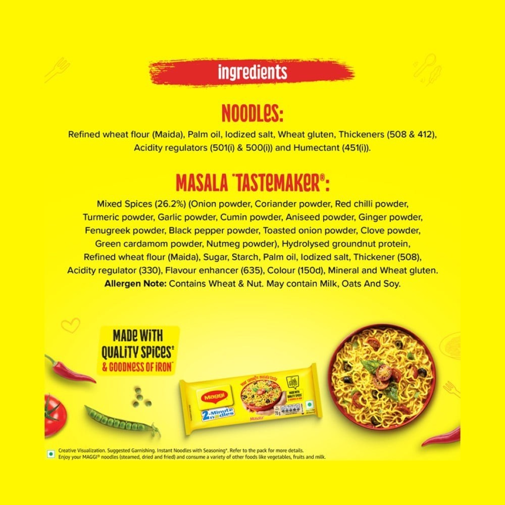 Maggi Masala - 2 Minutes Instant Noodles Made With Quality Spices