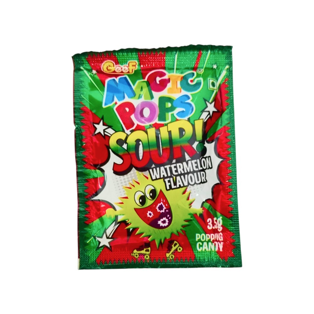 Magic Pops Sour Watermelon Popping Candy
