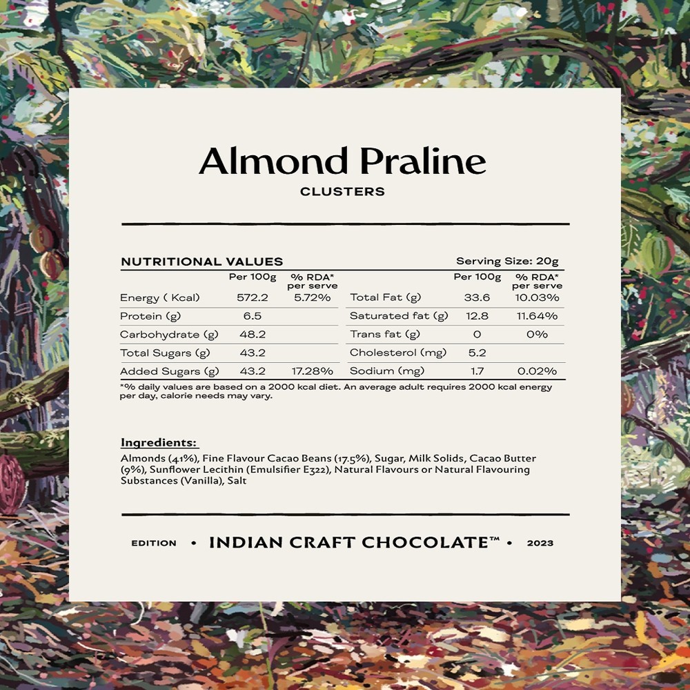 Manam Chocolate Almond Praline Clusters
