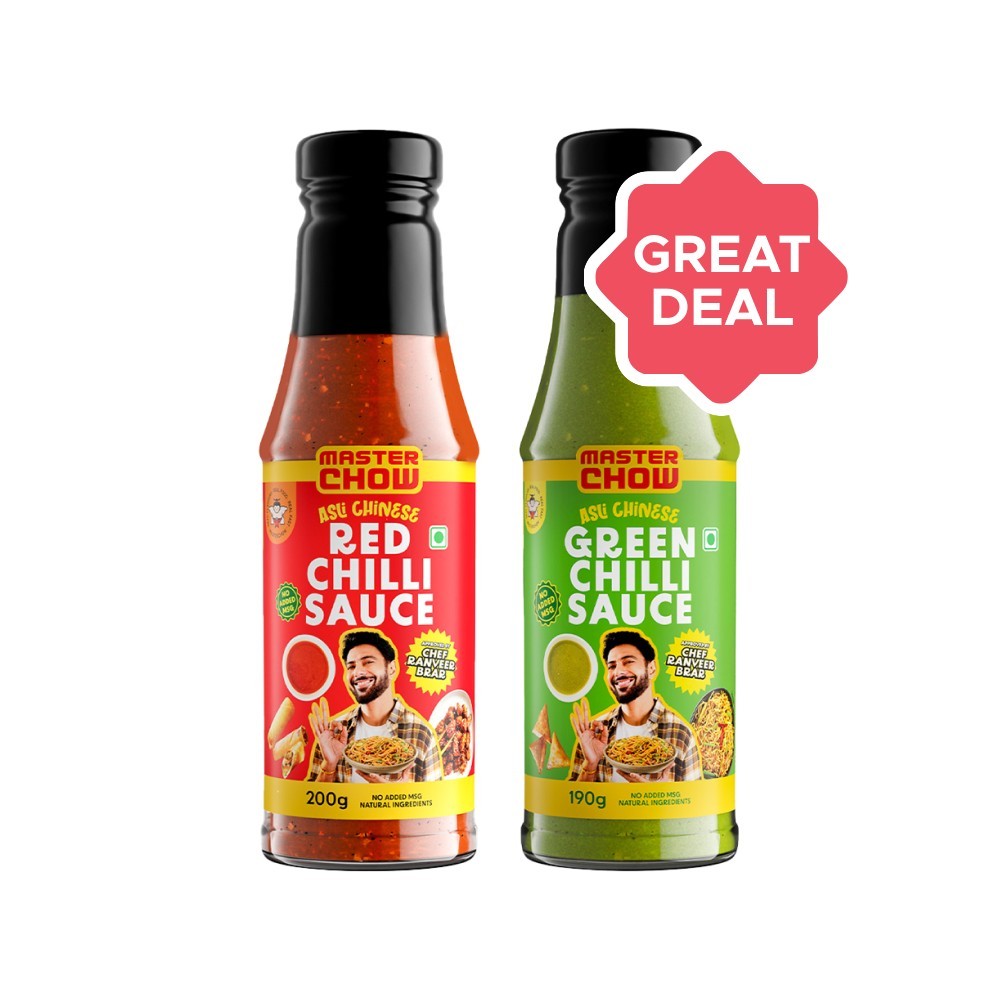 MasterChow Red Chilli Sauce + Green Chilli Sauce Combo