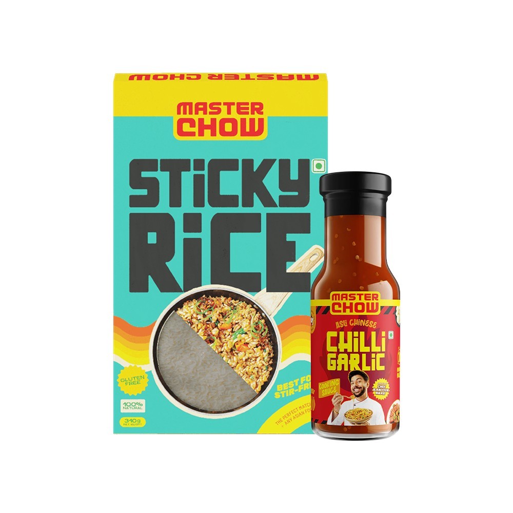 MasterChow Sticky Rice (Short Grain) +  Chilli Garlic Sauce Combo