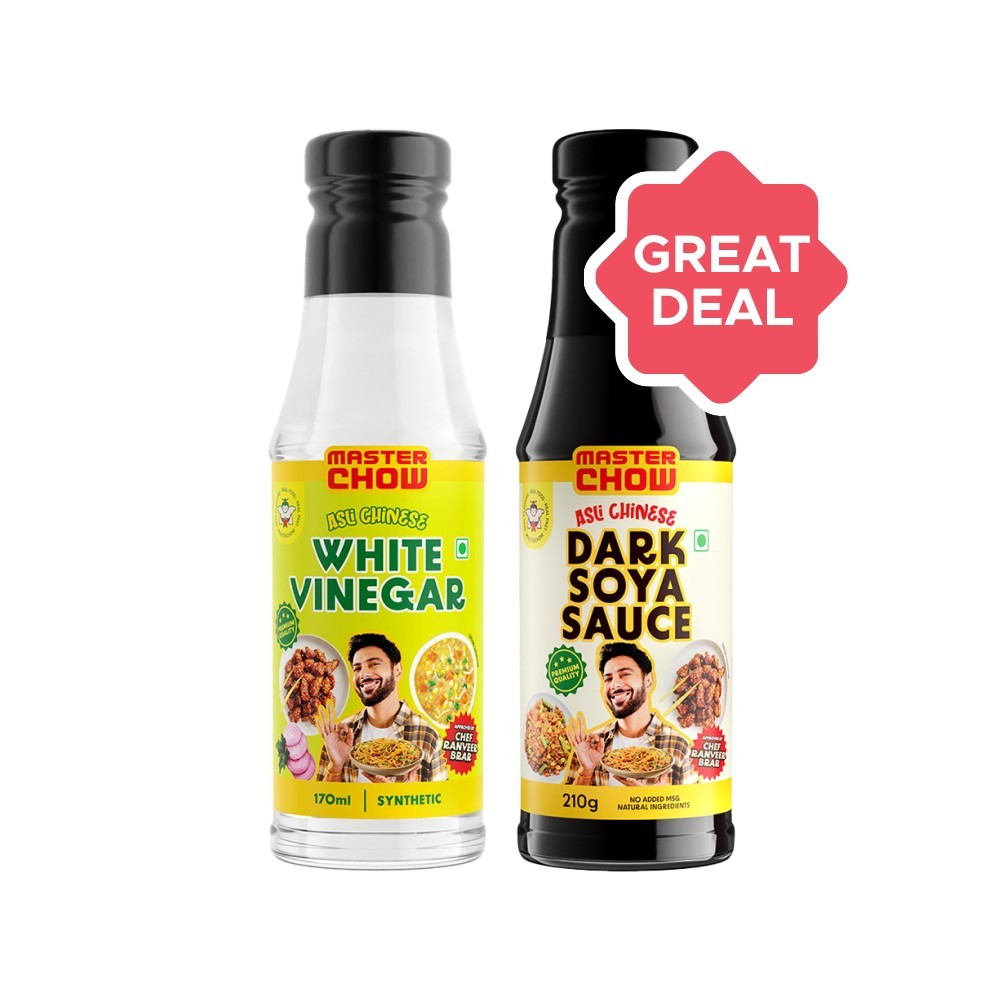 MasterChow White Vinegar + Dark Soya Sauce Combo
