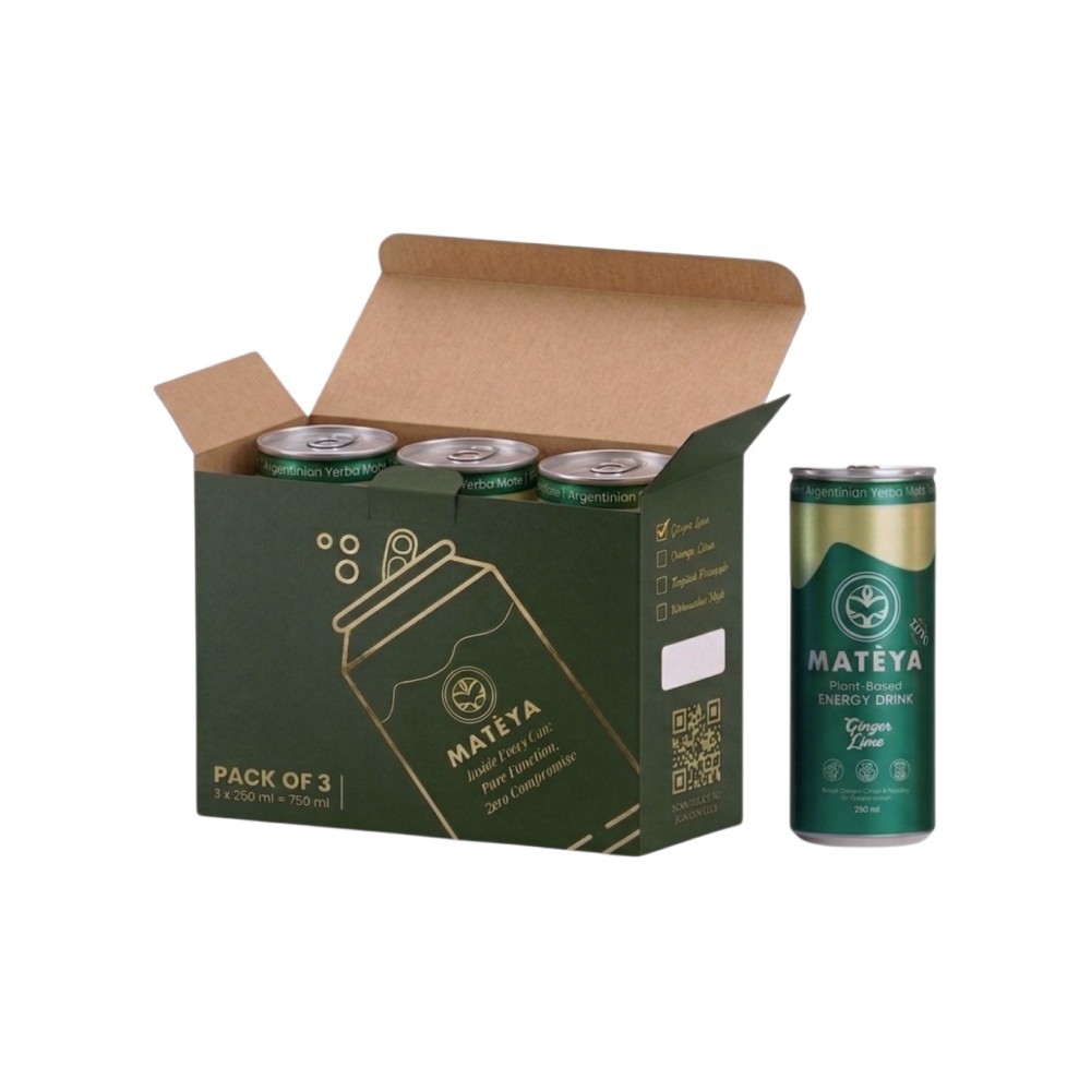 Mateya Ginger Lime Plant-Based Energy Drink