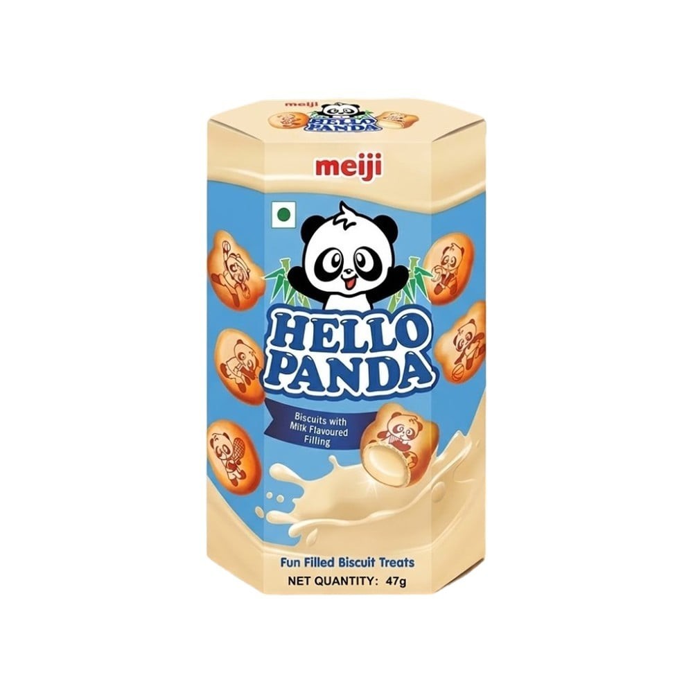 Meiji Hello Panda Milk Flavour Center Filled Biscuits