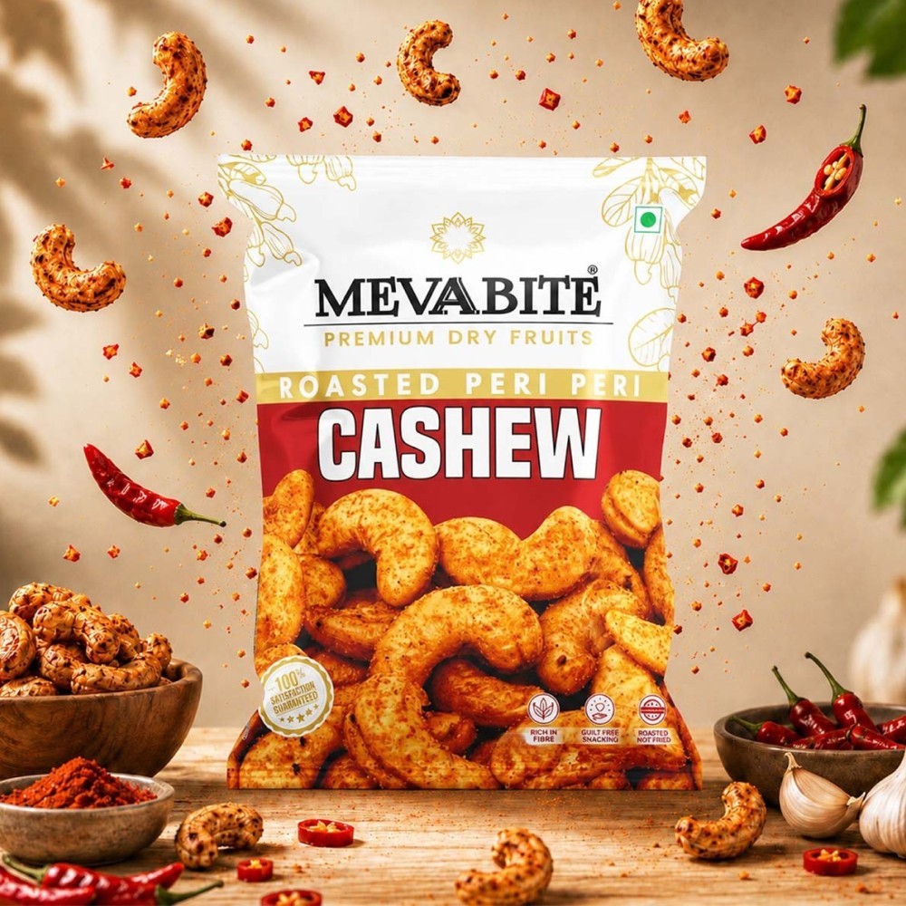 MevaBite Flavoured Cashew (Roasted Peri-Peri)