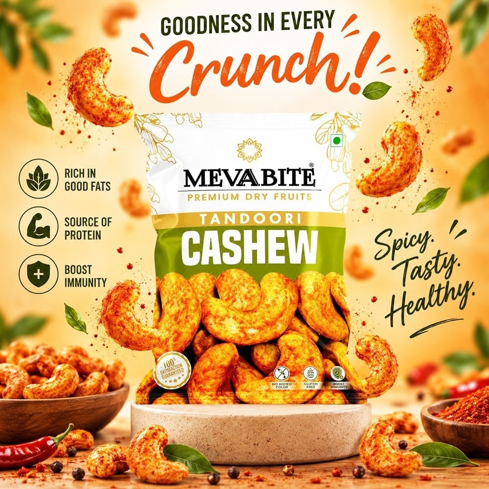 MevaBite Tandoori Flavoured Cashew