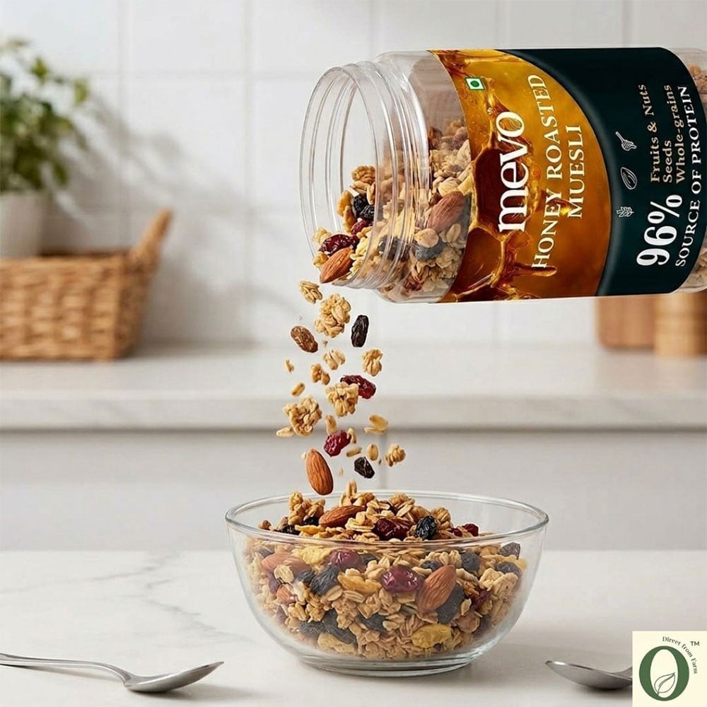Mevo Muesli with 96% Fruits, Nuts & Seeds