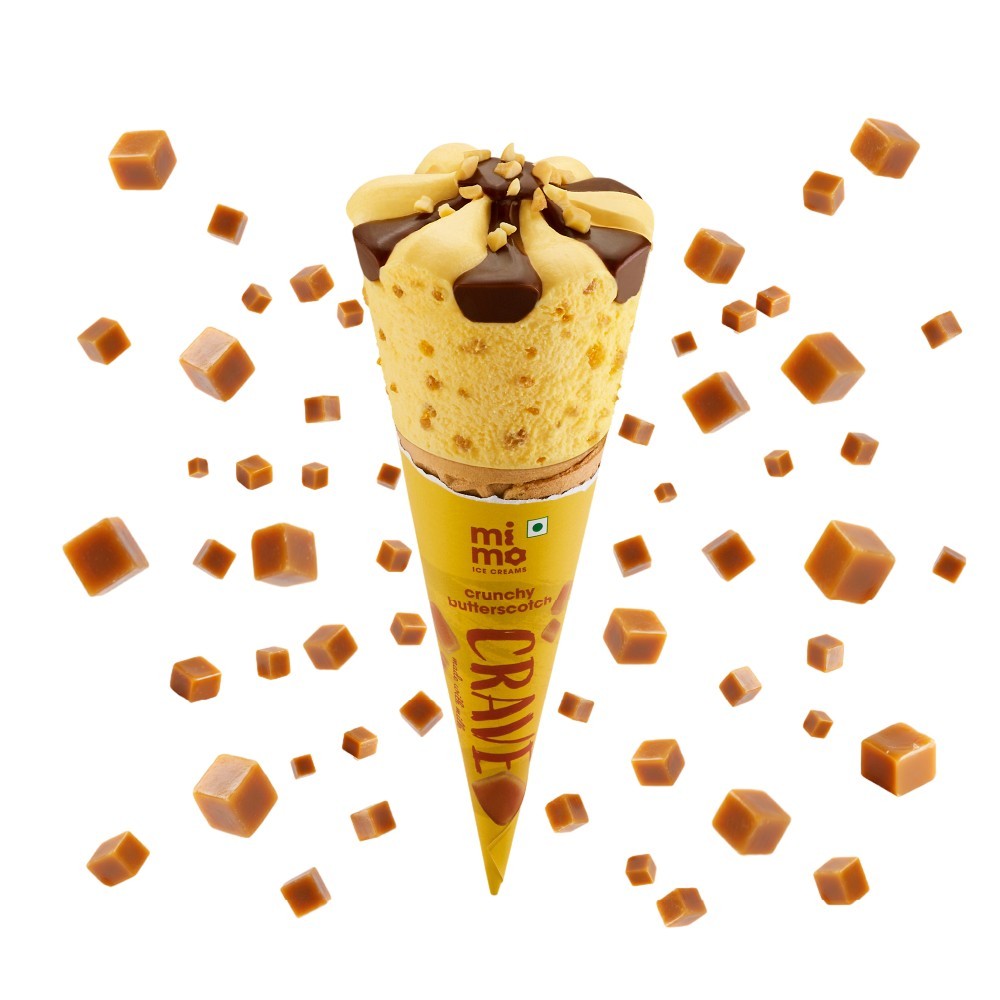 Mimo Crunchy Butterscotch Ice Cream Cone