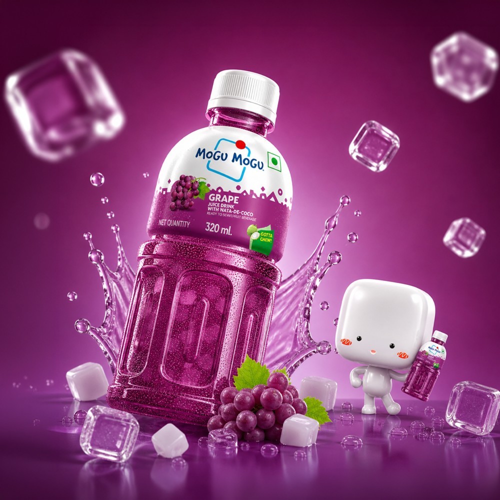 Mogu Mogu Grape Fruit Drink With Nata De Coco