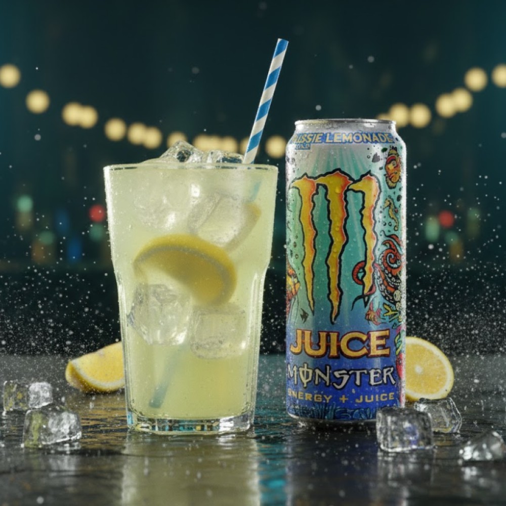 Monster Lemonade-Style Juiced High Caffeinated Drink
