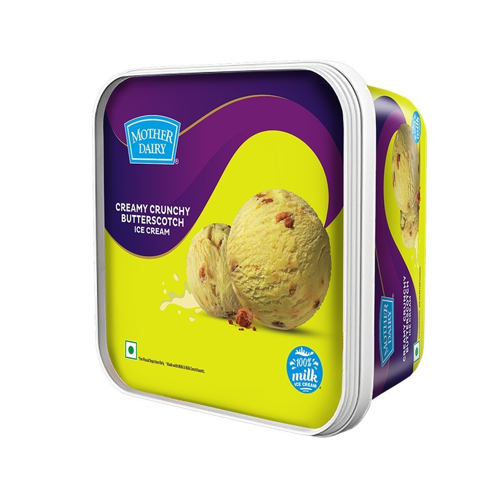 Mother Dairy Creamy Crunchy Butterscotch Ice Cream Tub