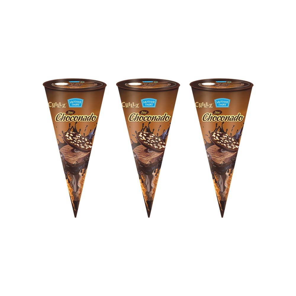 Mother Dairy Disk Choconado Ice Cream Cone