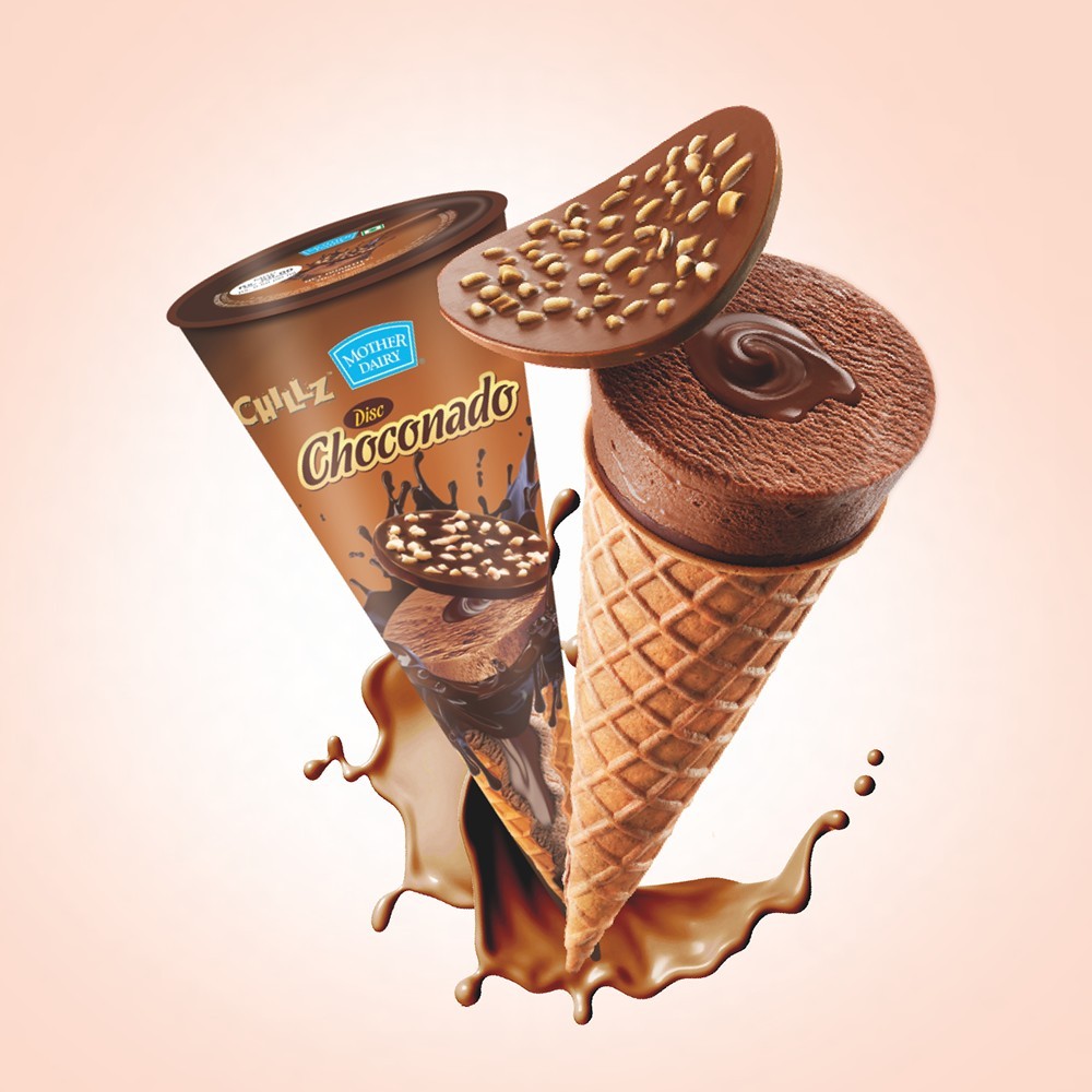 Mother Dairy Disk Choconado Ice Cream Cone