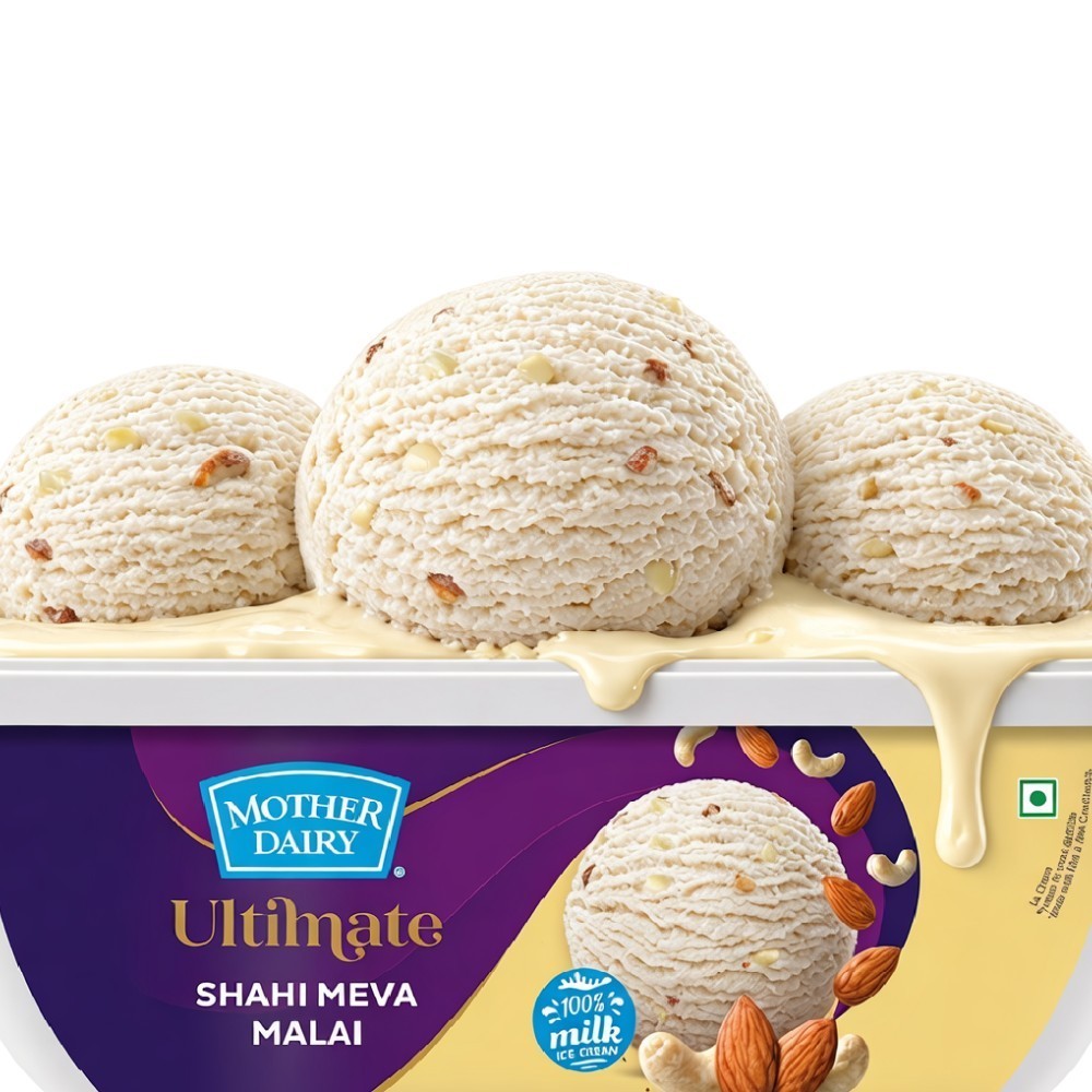 Mother Dairy Shahi Meva Malai Ice Cream Tub