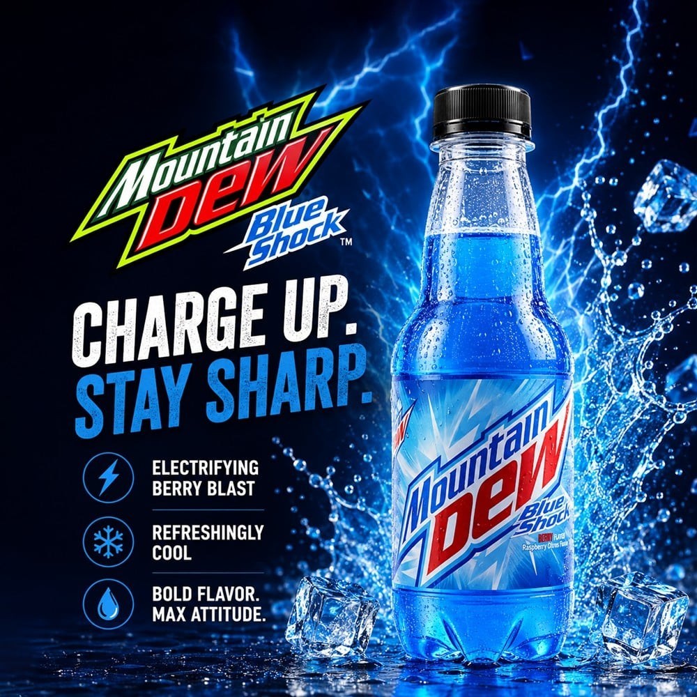 Mountain Dew Blue Shock Soft Drink