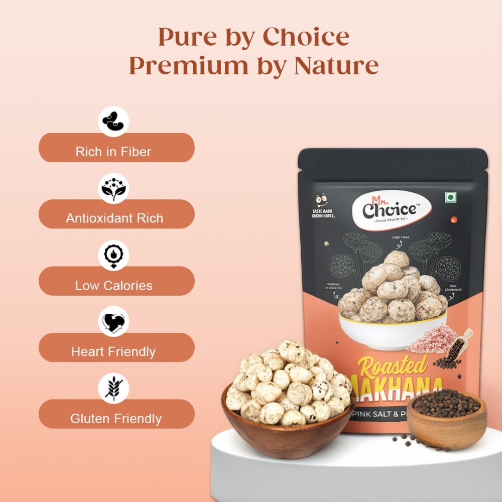Mr. Choice Pink Salt & Pepper Flavoured Makhana