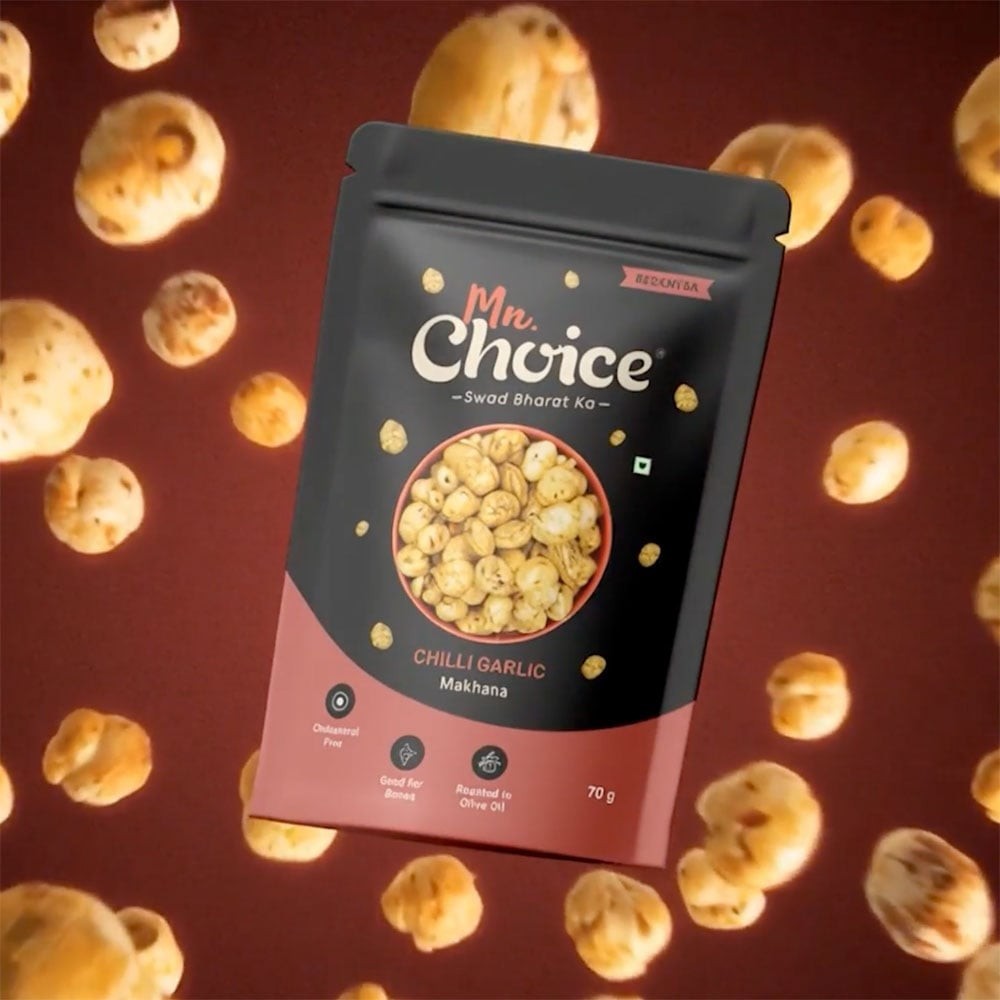 Mr. Choice Roasted Chilli Garlic Flavoured Makhana