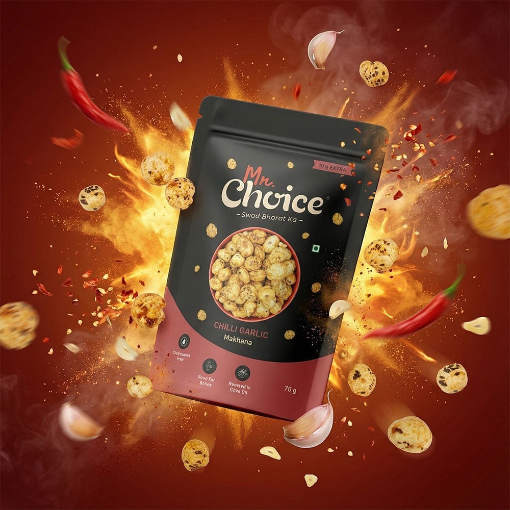 Mr. Choice Roasted Chilli Garlic Flavoured Makhana