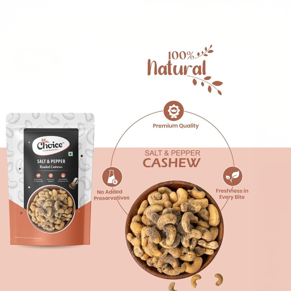 Mr. Choice Roasted Salt & Pepper Flavoured Cashew