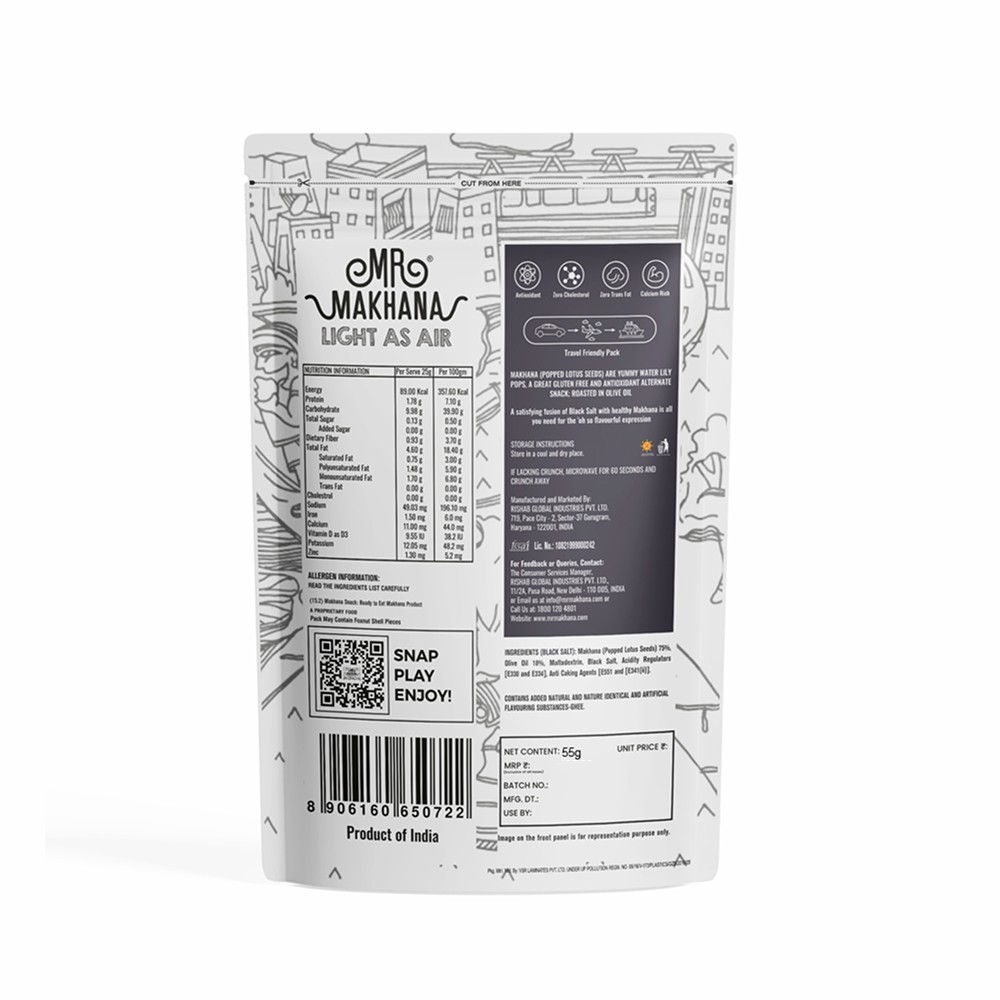 Mr. Makhana Black Salt Flavoured Makhana