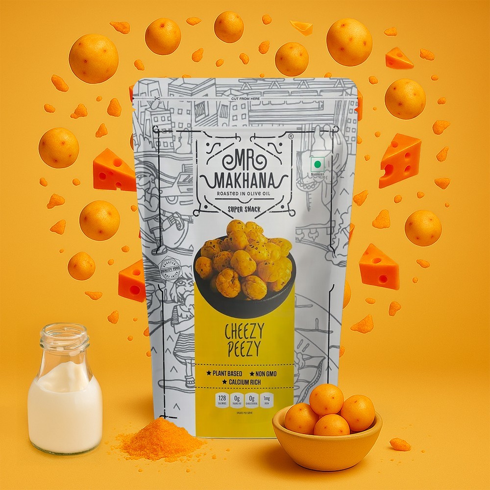 Mr. Makhana Cheezy Peezy Flavoured Makhana (Standee Pouch)