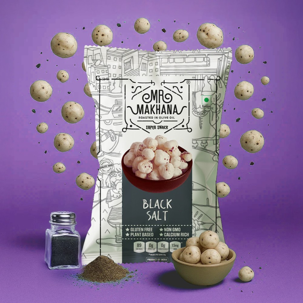 Mr. Makhana Flavoured Makhana (Black Salt)