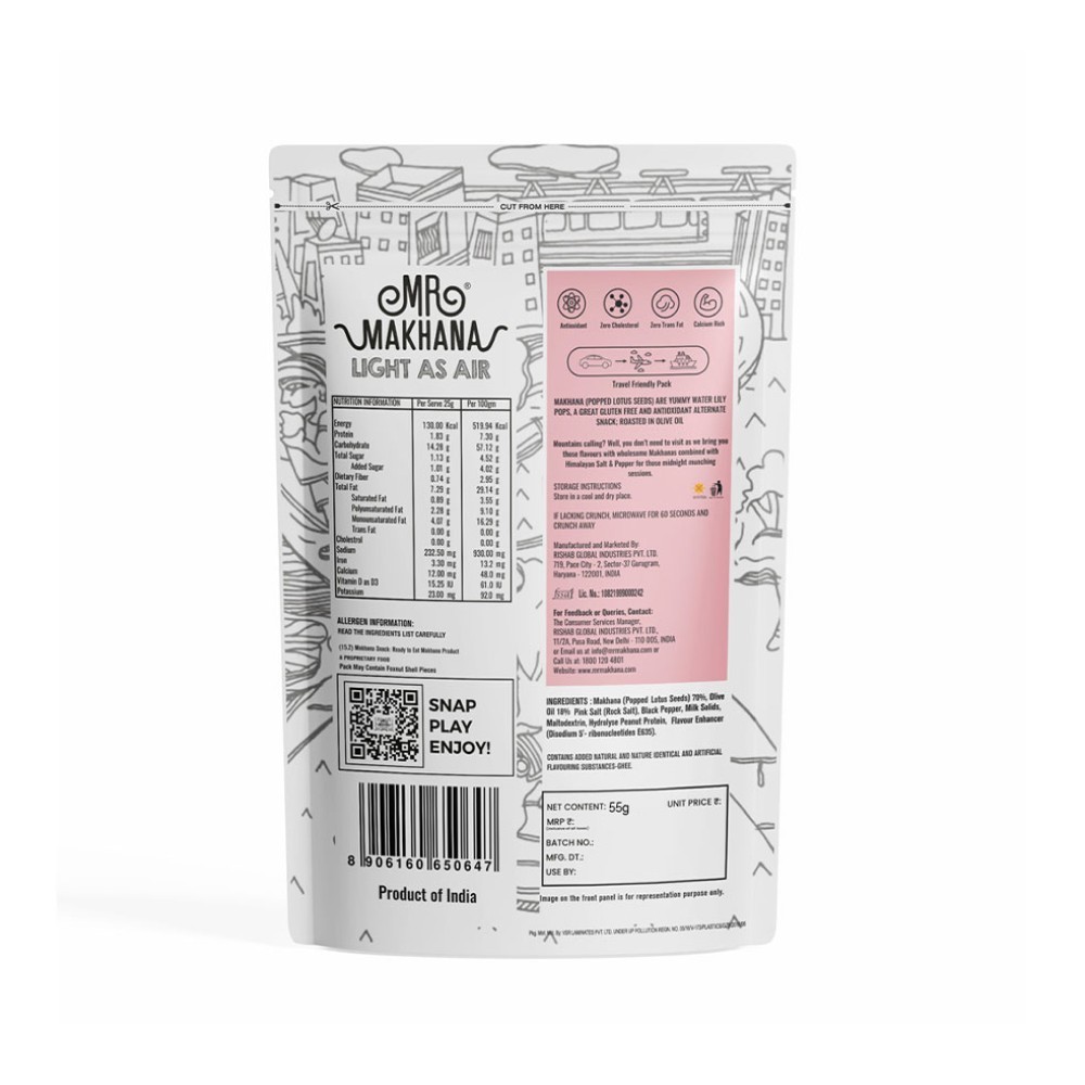Mr. Makhana Himalayan Salt & Pepper Flavoured Makhana