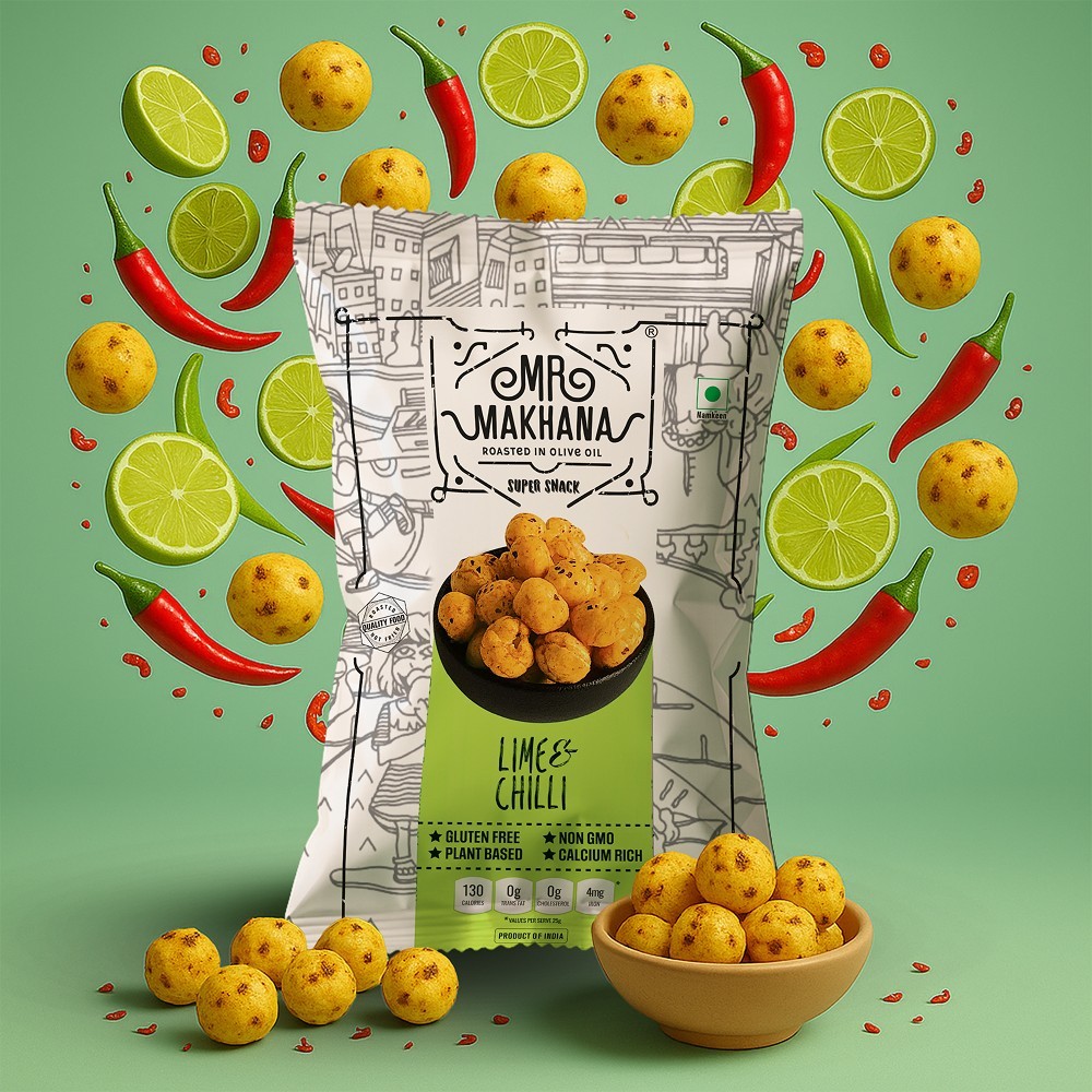Mr. Makhana Lime & Chilli Flavoured Makhana