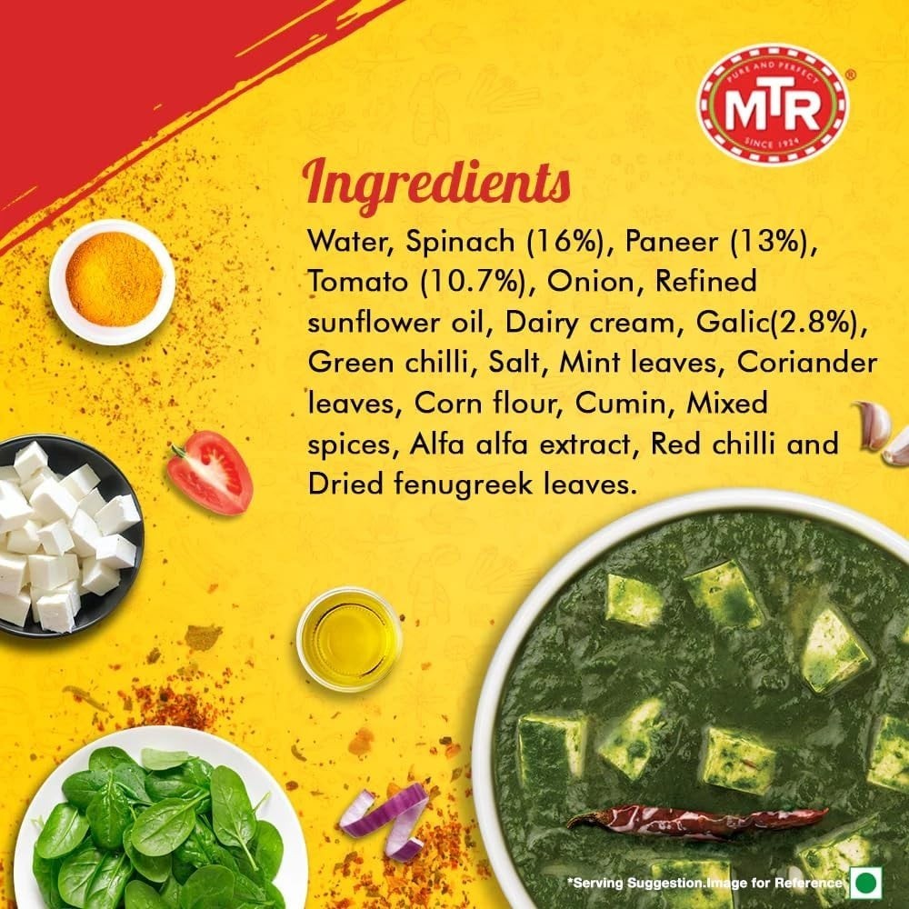 MTR Palak Paneer Ready to Eat