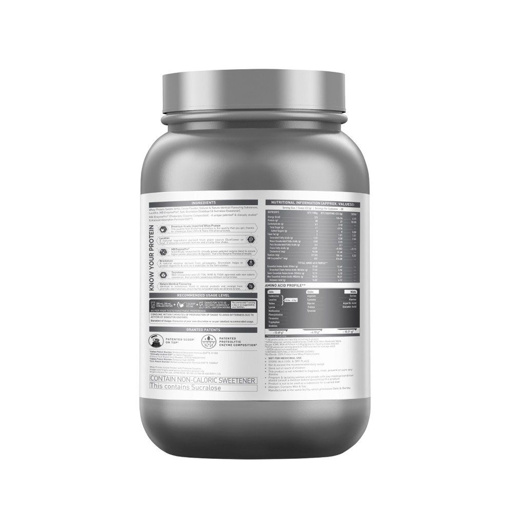 MuscleBlaze Biozyme Iso-Zero Whey Isolate Protein Powder(Ice Cream Chocolate)