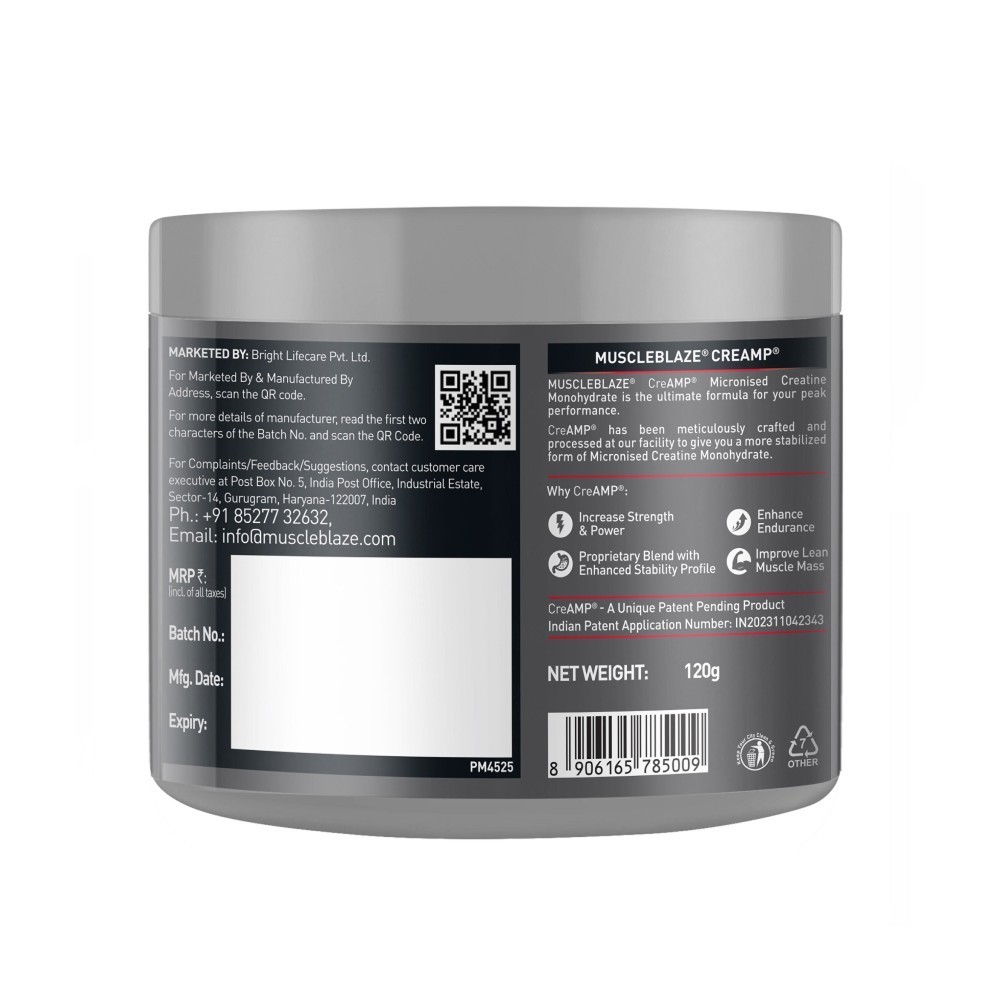 MuscleBlaze Micronised Creatine Monohydrate CreAMP Powder  (Citrus Blast)