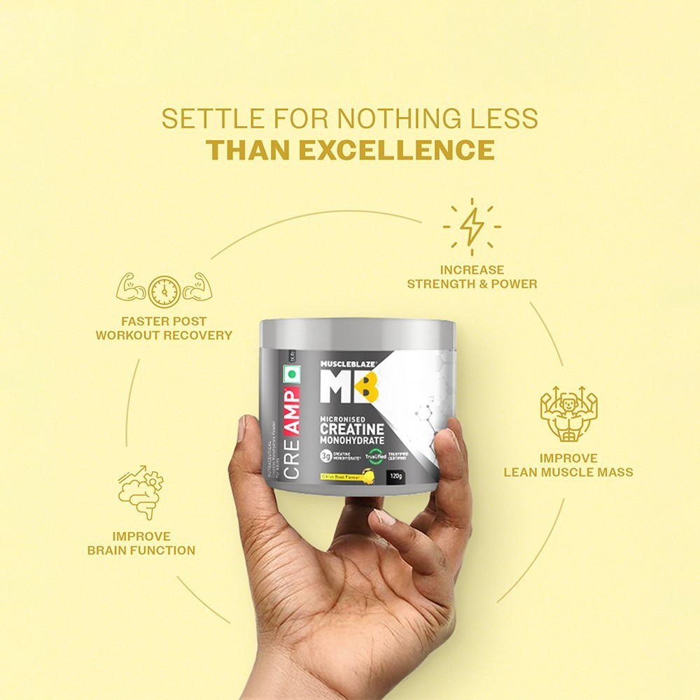 MuscleBlaze Micronised Creatine Monohydrate CreAMP Powder  (Citrus Blast)