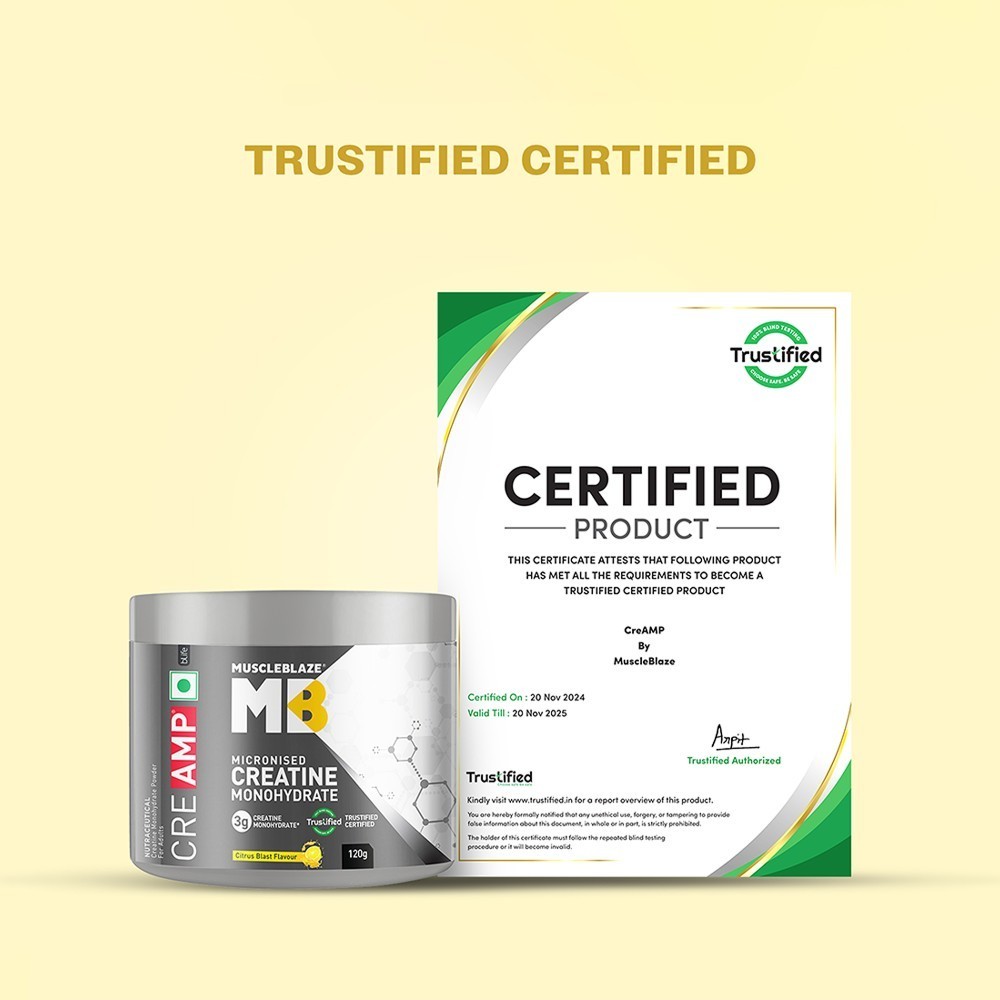 MuscleBlaze Micronised Creatine Monohydrate CreAMP Powder  (Citrus Blast)