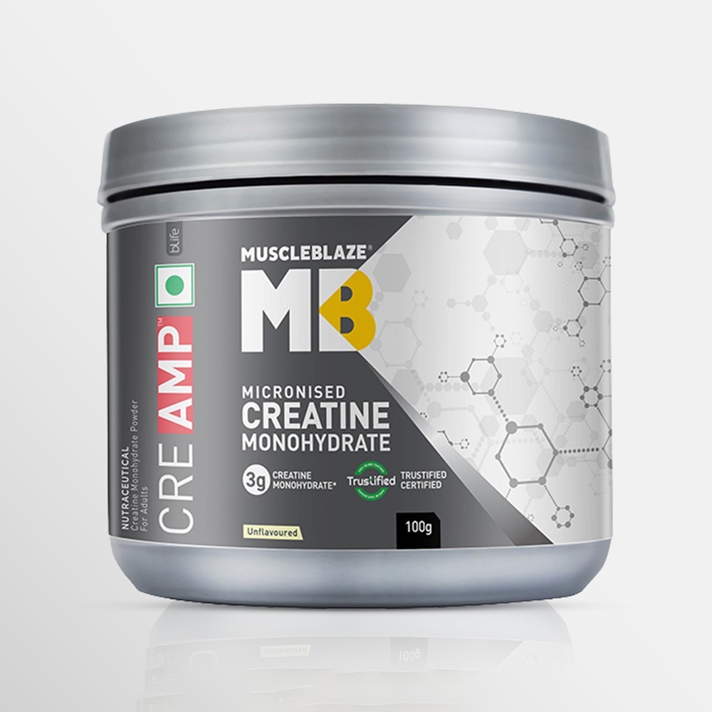 MuscleBlaze Mirconised Creatine Monohydrate CreAMP Powder (Unflavoured)