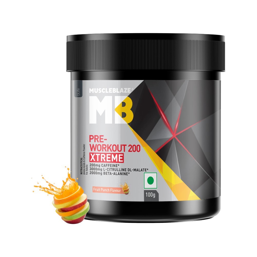 MuscleBlaze Pre Workout 200 Xtreme (Fruit Punch)