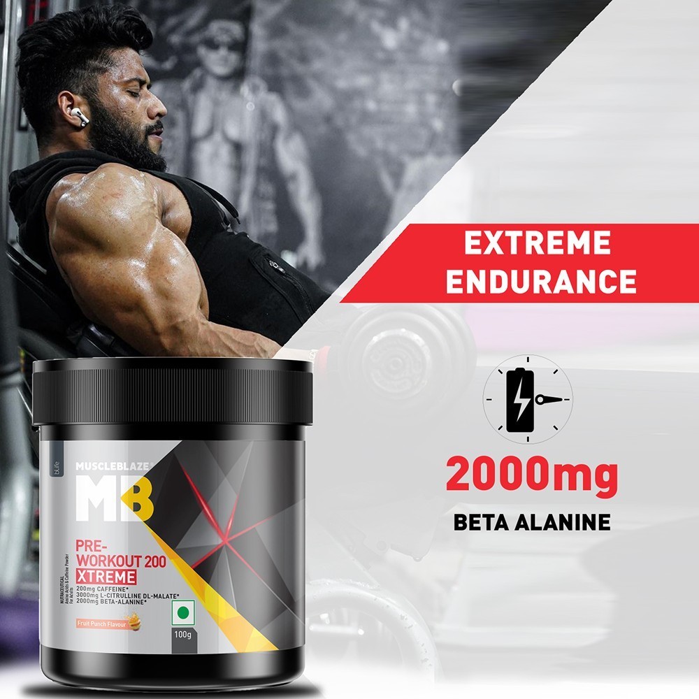 MuscleBlaze Pre Workout 200 Xtreme (Fruit Punch)
