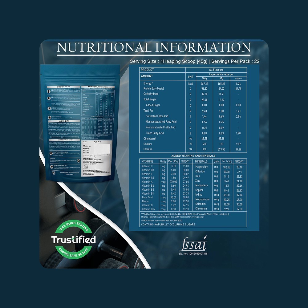 Nakpro Impact Whey Protein Concentrate & Isolate (Malai Kulfi)