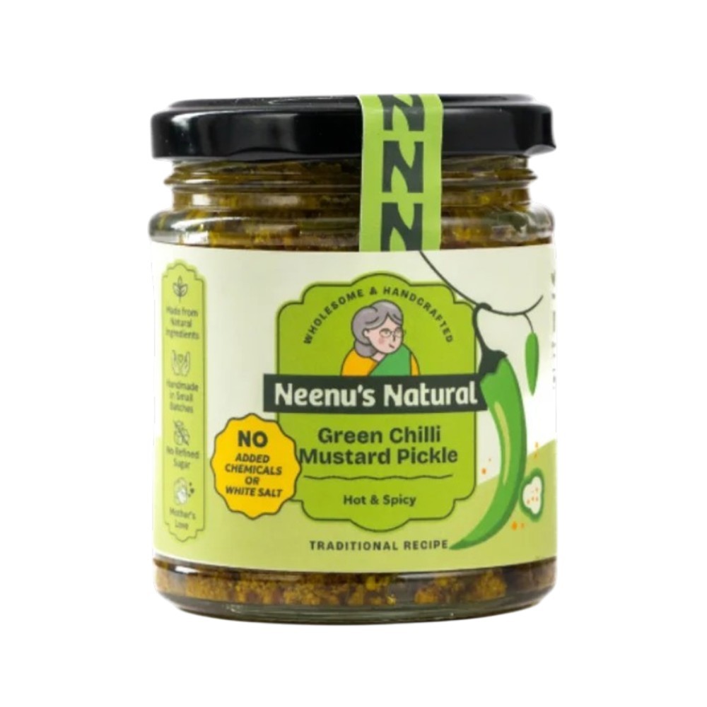Neenu's Natural Green Mustard Chilli Pickle