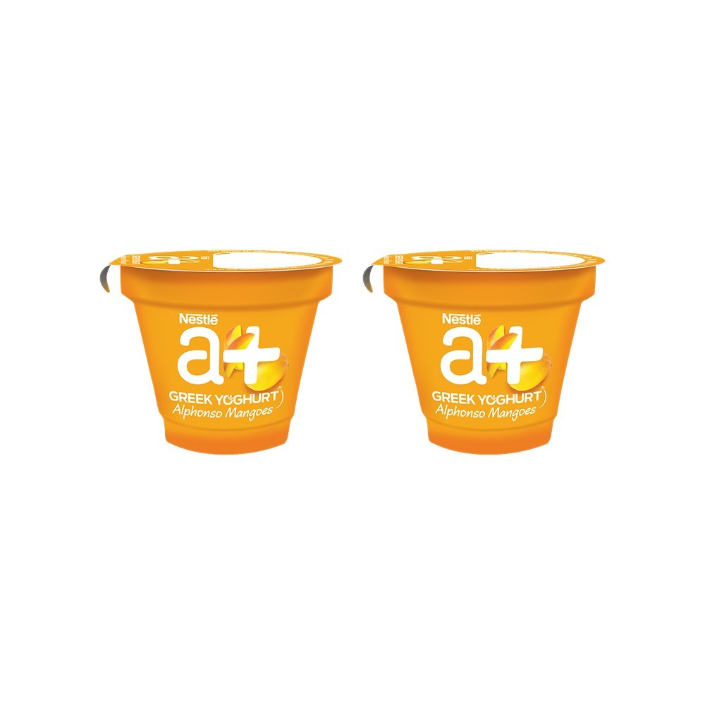 Nestle a+ Alphonso Mango Flavoured Greek Yogurt - Pack of 2