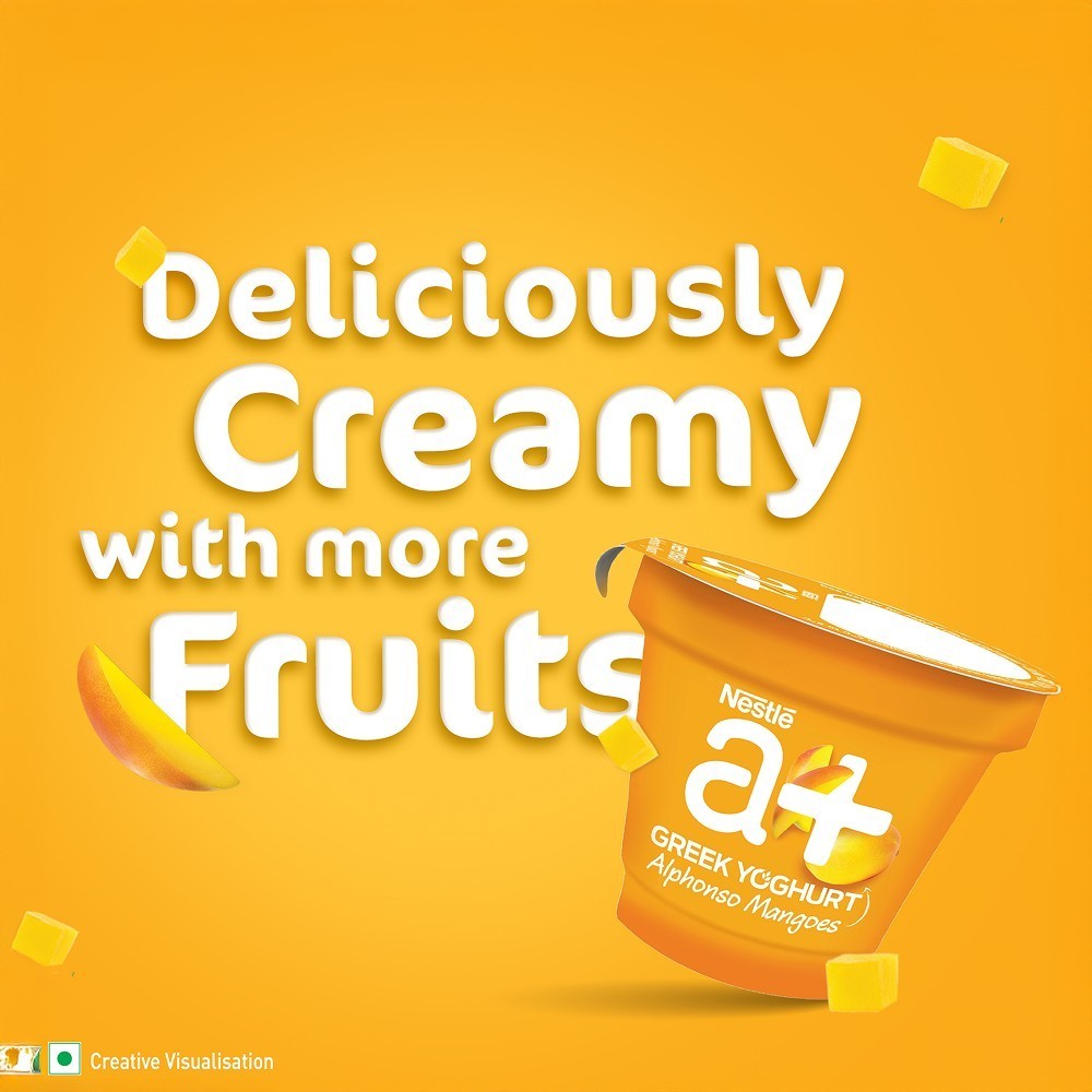 Nestle a+ Alphonso Mango Flavoured Greek Yogurt