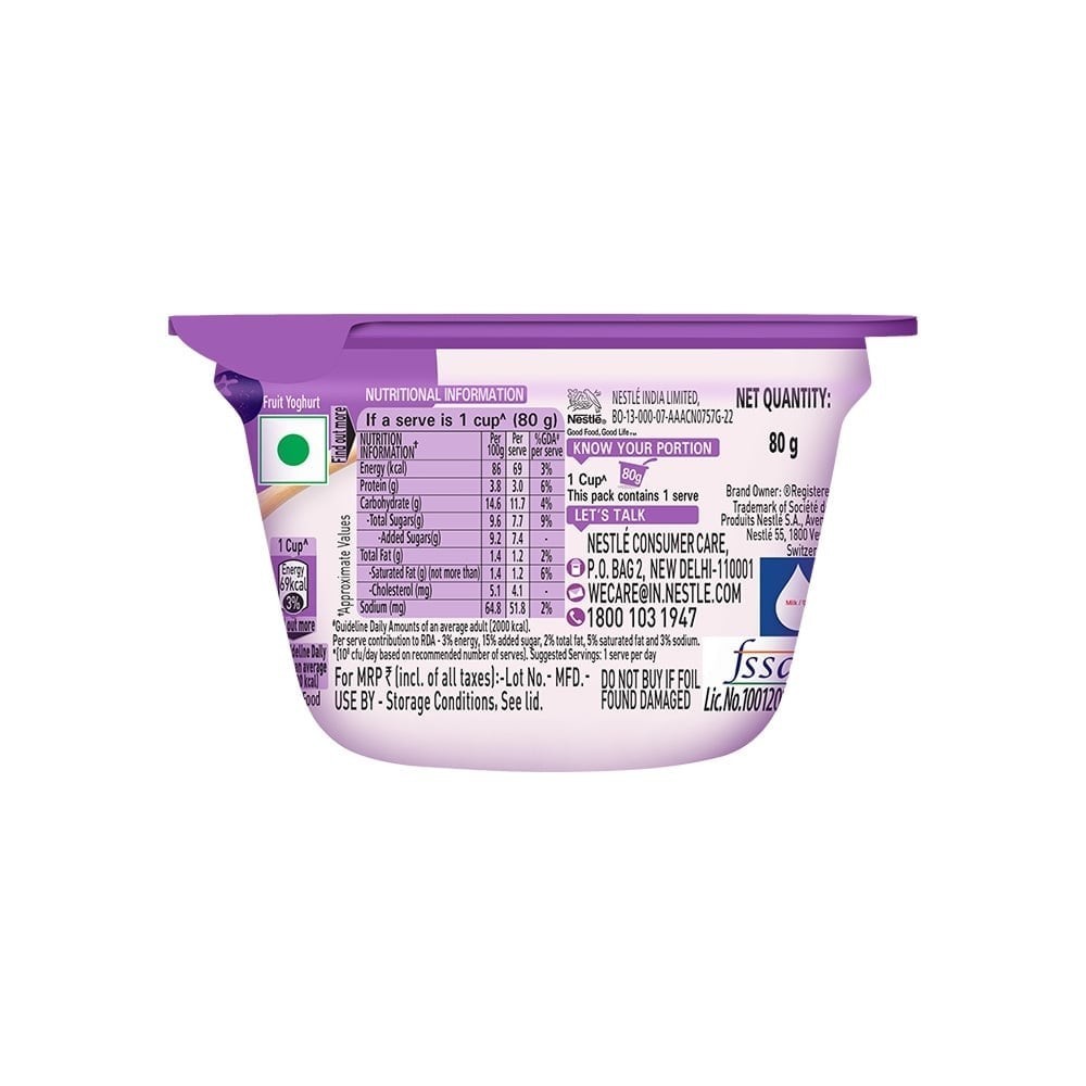 Nestle a+ Blueberry Flavoured Yogurt with Probiotics